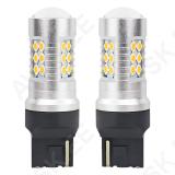 LED CANBUS 3030 24SMD 12V/24V WY21W T20 Oranz