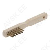 Brass Wire Hand Brush, 3 Rows 200mm