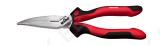 Industrial needle nose pliers 160mm with cutting edge curved shape, approx. 40°