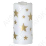 4LED projektor küünal 7x15cm tähed soe valgus