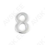 Uksenumber Nr.8 kroomitud 45mm