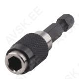 Quick-Change Bit Holder For cordless screwdrivers and power drills