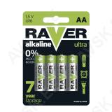 Leelispatareid Raver AA 1.5V LR6 4tk pakis