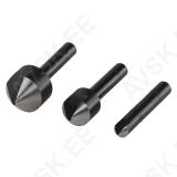 Tool Steel Countersink Set 3 Pcs Ø 6, 12, 16 mm, Round Shank
