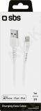 LAADIMISJUHE 1.0M LIGHTNING/APPLE - USB VALGE SBS