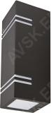 230V VÄLISVALGUSTI SEINALE QUAZAR 7 MUST GU10 MAX 2X11W 250X85X87MM IP44 KOBI