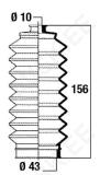 Roolilati tolmukate 10 x 43 x 156