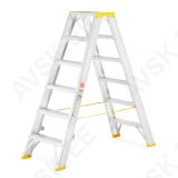 Double-Sided Aluminium Stepladder FORTE 9406, 2x6 steps