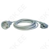 Jätkujuhe 3m H05VV-F3G 1 mm² valge maandusega *