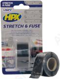 Stretch&fuse vulkaniseeruv toru-vooliku teip 25mmx3m must hpx