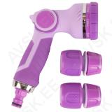1/2" Hose Connector Set with 8-Function Spray Gun