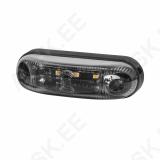 LD390 "GRAPHITE" KÜLJETULI LED KOLLANE TUMEDA KLAASIGA 82X24X29MM 12/24V IP68