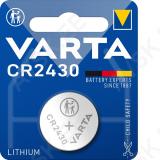 VARTA CR2430 Litium 280mAh ( mõõdud d=24.5 x 3 mm )