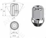 N404 MUTTER M14X2.0/34/19 (KINNINE. P34. CH19) ISO 8. ZN