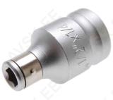 Bit Adaptor with retaining Ball | 12.5 mm (1/2") Drive | internal Hexagon 6.3 mm (1/4")