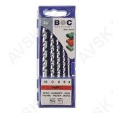 Masonry Drill TCT, Standard in Plastic-Box 5-pcs. 4 / 5 / 6 / 8 / 10 mm / S 410
