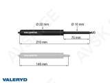 Gaasivedru Arctic L = 210 mm, L kokkusurutud = 145 mm, 900N, Ø22/10 mm, M8