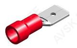 JUHTMEOTSIK LAPIK "ISA" PUNANE 6.3X0.8MM 100TK M+