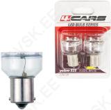 12v ba15s led pirn p21w kollane blister 2tk 4cars