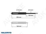 Gaasivedru Arctic L = 250 mm, L kokkusurutud = 160 mm, 350N, Ø18/8 mm, M6