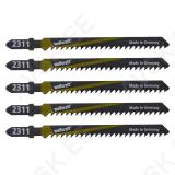 Tikksae terad 5tk HCS T-kinnitus kõva puit/laastplaat/plastik kiire robustne lõige