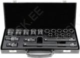 19-os. 1/2" löökpadrunite. pikenduste. komplekt 10-27mm metallkohver jbm*