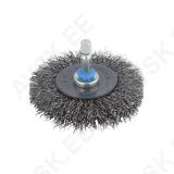 Steel Wire Wheel Brush Ø75x10mm Hexagon shank A/F 6.35 mm (¼")