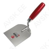 Plastering trowel, stainless steel, rounded back edge, 120 × 100 mm
