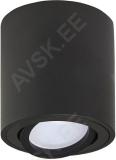 230V VALGUSTI OH36 (ILMA PIRNITA GU10. MAX 35W) 80/84MM MUST IP20 KOBI