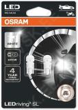 12v t10 led pirn 1w w2.1x9.5d w5w valge 6000k ledriving sl blister 2tk osram