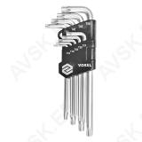 TORX-võtmete komplekt 9 osa T10-50 pikad