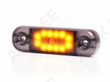 KÜLJETULI LED 12/24V KOLLANE TUMEDA KLAASIGA12-LED 84X25X11MM