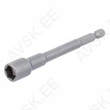 Socket, Hexagon, extra long | for electric drills | 6.3 mm (1/4") Drive | 10 mm