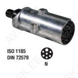 Pistik 7-kl.alum.24v kruvil.