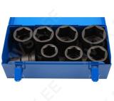 Impact Socket Set, Hexagon | 25 mm (1") Drive | 27 - 50 mm | 8 pcs.