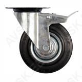 Double Brake Sw. Caster W/Black Rub.75