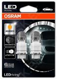 12v w2.5x16q led pirn 2w p27/7w kollane premium blister 2tk osram