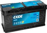 Exide agm 106ah 392x175x190 950a -/+