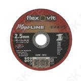 Flat cutting off wheel Angle Grinder Flexovit MEGA-LINE-METAL-125x2.5x22.23mm