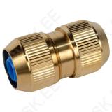 Brass hose repair connector, 1/2"