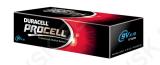 Patarei, duracell procell, 10tk, 9v