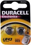 Tablett-patarei, duracell, 1,5v, lr43, 2tk