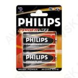 Patarei, philips powerlife, d, 1.5v, 2tk