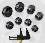 Täppispuksid kahepoolsed 8tk. 51-118mm. 40mm võllile (16 mõõtu) corghi