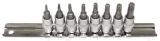 8-OS. 1/4" TORX PADRUNOTSIKUTE KOMPL. T8-T40. SIINIL TRIUMF