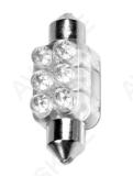 Lambipirn, festoon, led, 13x35mm, valge