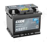 Exide 47ah 450a pre 207x175x175 -/+