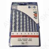 Masonry Drill TCT, Standard in Plastic-Box 8-pcs. 3 - 10 x 1,0 mm inc. / S 80