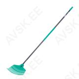 23-Tooth Plastic Leaf Rake with Metal Handle