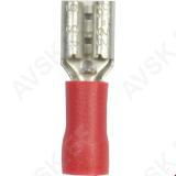 Juhtmeotsik lapik "ema" punane 4.75x0.8mm 10tk